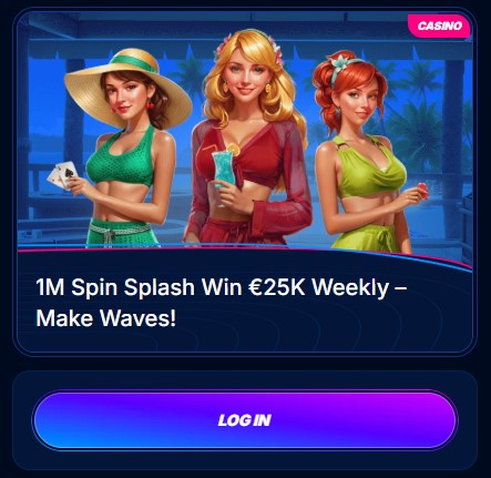 Boomerang Casino mobile promo screen for the app shortcut